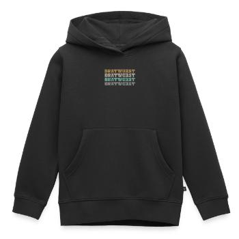 Retro Ferry Vêtements Porte-conteneurs - Sweat Premium à capuche enfant bio - noir - Devant - AI Model Kid Male (0cm)
