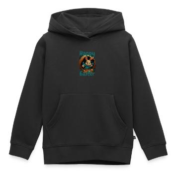 happy Easter Easter in the Easter basket Easter - Kids Premium Organic Hoodie - black - Front - AI Model Kid Male (0cm)