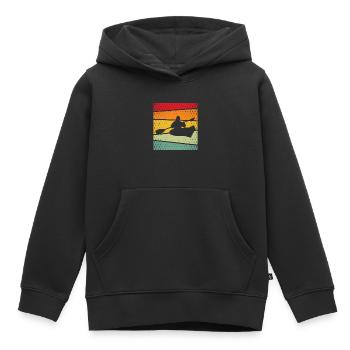 Kanusport Retro - Kinder Premium Organic Hoodie - Schwarz - Vorne - AI Model Kid Male (0cm)