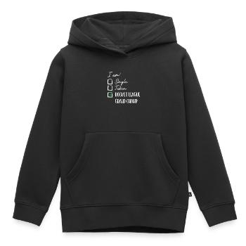 Single Taken Grand Champion - Kids Premium Organic Hoodie - black - Front - AI Model Kid Male (0cm)