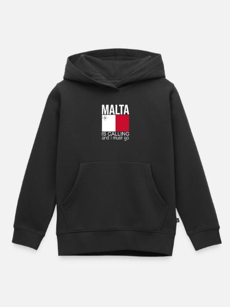 Malta Spruch - Kinder Premium Organic Hoodie - Schwarz