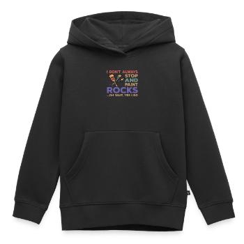 Rock art - Kids Premium Organic Hoodie - black - Front - AI Model Kid Male (0cm)
