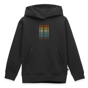 Pompier Pompier Pompier - Sweat Premium à capuche enfant bio - noir - Devant - AI Model Kid Male (0cm)