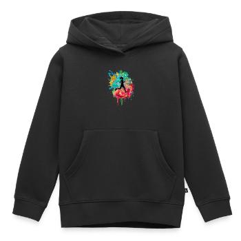 Jogging und Laufen - Kinder Premium Organic Hoodie - Schwarz - Vorne - AI Model Kid Male (0cm)