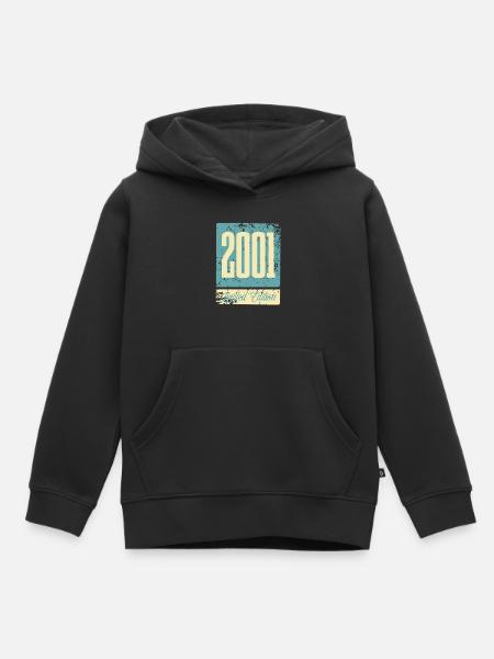 2001 Anniversaire de naissance Année de naissance - Sweat Premium à capuche enfant bio - noir