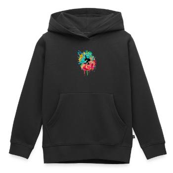Eiskunstlauf PopArt - Kinder Premium Organic Hoodie - Schwarz - Vorne - AI Model Kid Male (0cm)