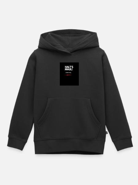 halt - Kinder Premium Organic Hoodie - Schwarz