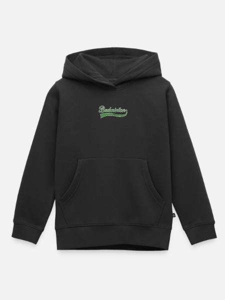Badminton Schriftzug - Kinder Premium Organic Hoodie - Schwarz