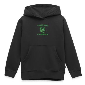 Ich Bin Kein Salat, Ich Bin Rucola - Kinder Premium Organic Hoodie - Schwarz - Vorne - AI Model Kid Male (0cm)