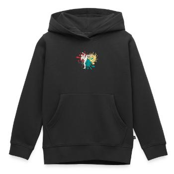 MMA Kampfsport Silhouette - Kinder Premium Organic Hoodie - Schwarz - Vorne - AI Model Kid Male (0cm)