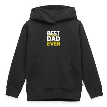 Meilleur futur père de tous les temps Premier père - Sweat Premium à capuche enfant bio - noir - Devant - AI Model Kid Male (0cm)