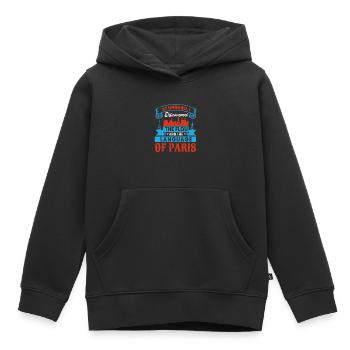A UNGARO J’AI DÉCOUVERT LE FLOU LANGUEGE DE PARIS - Sweat Premium à capuche enfant bio - noir - Devant - AI Model Kid Male (0cm)