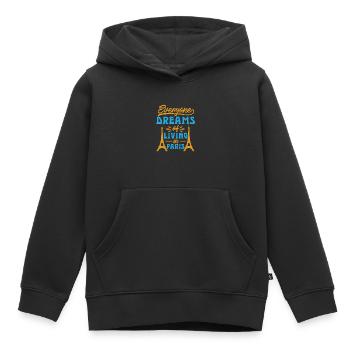 EVERYONE DREAMS OF LIVING IN PARIS - Kids Premium Organic Hoodie - black - Front - AI Model Kid Male (0cm)