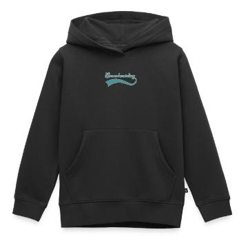 Snowboarding Schriftzug - Kinder Premium Organic Hoodie - Schwarz - Vorne - AI Model Kid Male (0cm)