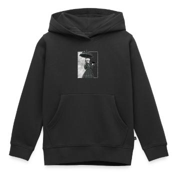 Finlandais Goth Esthétique Gothique Anime Fille Goth - Sweat Premium à capuche enfant bio - noir - Devant - AI Model Kid Male (0cm)