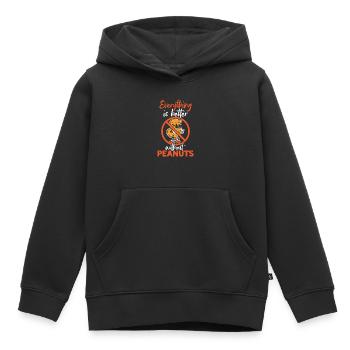 Alles Ist Besser Ohne Erdnüsse Erdnuss-allergiker - Kinder Premium Organic Hoodie - Schwarz - Vorne - AI Model Kid Male (0cm)