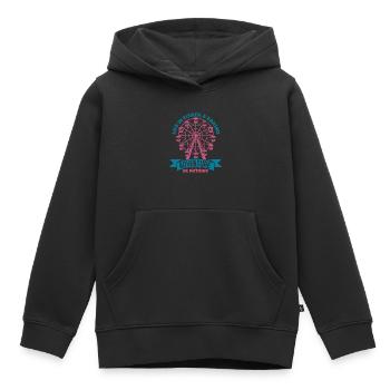 LA VIE EST SOIT UNE AVENTURE AUDACIEUSE, SOIT RIEN - Sweat Premium à capuche enfant bio - noir - Devant - AI Model Kid Male (0cm)