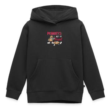 Les arachides ne sont pas mon amie souffrant d’allergies aux arachides - Sweat Premium à capuche enfant bio - noir - Devant - AI Model Kid Male (0cm)