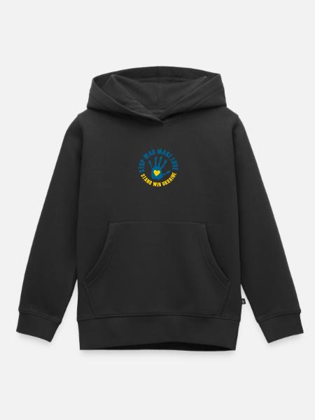 Stand Win Ukraine - Kinder Premium Organic Hoodie - Schwarz