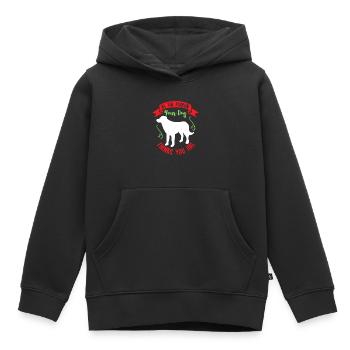 SOYEZ LA PERSONNE QUE VOTRE CHIEN PENSE QUE VOUS ÊTES - Sweat Premium à capuche enfant bio - noir - Devant - AI Model Kid Male (0cm)