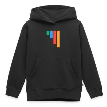4 Streifen - Kinder Premium Organic Hoodie - Schwarz - Vorne - AI Model Kid Male (0cm)