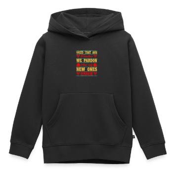 DES FEMMES QUI SONT FAMILIÈRES NOUS PARDONNONS - Sweat Premium à capuche enfant bio - noir - Devant - AI Model Kid Male (0cm)