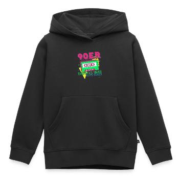 90er 90s Retro Damals war alles besser - Kinder Premium Organic Hoodie - Schwarz - Vorne - AI Model Kid Male (0cm)