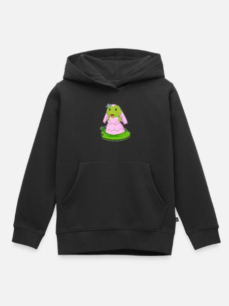Frosch Braut Schleier Hochzeit - Kinder Premium Organic Hoodie - Schwarz