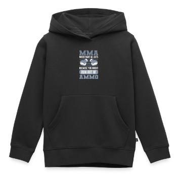 Arts martiaux mixtes MMA parce que vous pourriez manquer - Sweat Premium à capuche enfant bio - noir - Devant - AI Model Kid Male (0cm)
