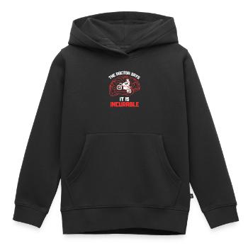 Marre des motos - Sweat Premium à capuche enfant bio - noir - Devant - AI Model Kid Male (0cm)