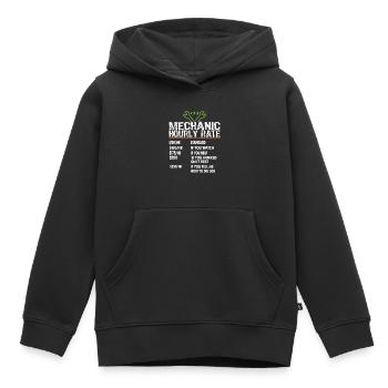 Stundensatz für Mechaniker Arbeitssätze für Mechaniker - Kinder Premium Organic Hoodie - Schwarz - Vorne - AI Model Kid Male (0cm)