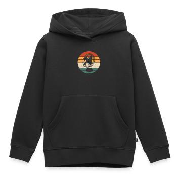 Retro Ferry Vêtements Porte-conteneurs - Sweat Premium à capuche enfant bio - noir - Devant - AI Model Kid Male (0cm)