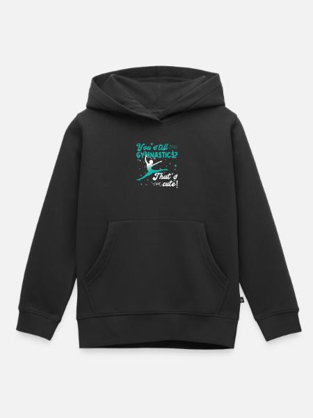 Gymnastique Danse Baton Twirler Pole Gymnastique - Sweat Premium à capuche enfant bio - noir