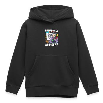 Paintball Artistik Malerei Dekoration Teamsport - Kinder Premium Organic Hoodie - Schwarz - Vorne - AI Model Kid Male (0cm)