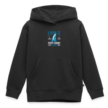 Je le branle chaque fois que j’ai l’occasion d’avoir un pêcheur de pêche drôle - Sweat Premium à capuche enfant bio - noir - Devant - AI Model Kid Male (0cm)