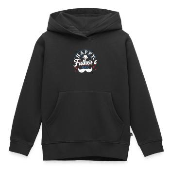 Alles Gute Zum Vatertag Schnurrbart-dekor Stolzer - Kinder Premium Organic Hoodie - Schwarz - Vorne - AI Model Kid Male (0cm)