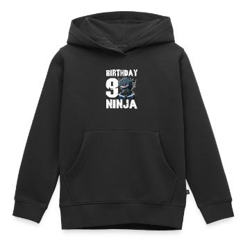 Shark Ninja I'm 9 - Action Unterwasser Geburtstag - Kinder Premium Organic Hoodie - Schwarz - Vorne - AI Model Kid Male (0cm)