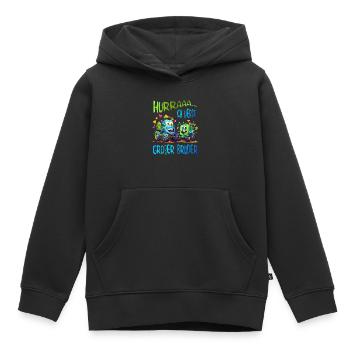 Großer Bruder Traktor und Kipplader - Hurra Bruder - Kinder Premium Organic Hoodie - Schwarz - Vorne - AI Model Kid Male (0cm)