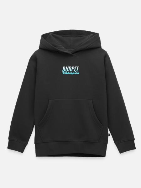Burpee Champion - Kinder Premium Organic Hoodie - Schwarz