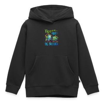 Big Brother Tractor and Dump Truck - Promoted to - Kids Premium Organic Hoodie - black - Front - AI Model Kid Male (0cm)