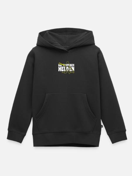 Feuerwehr Tapfere Helden - Kinder Premium Organic Hoodie - Schwarz