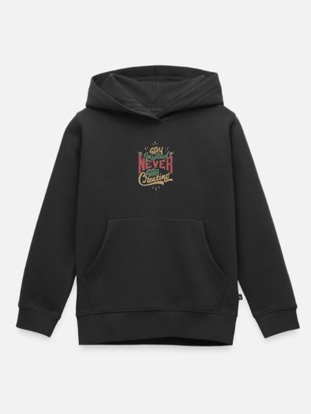 N’arrêtez jamais de créer, style rétro - Sweat Premium à capuche enfant bio - noir