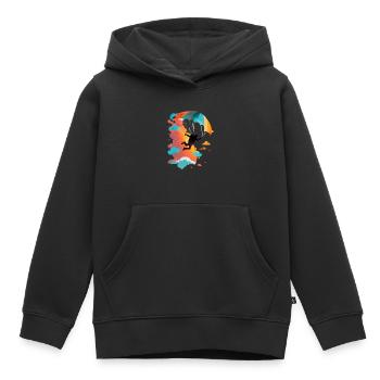 Art du parachutisme - Sweat Premium à capuche enfant bio - noir - Devant - AI Model Kid Male (0cm)