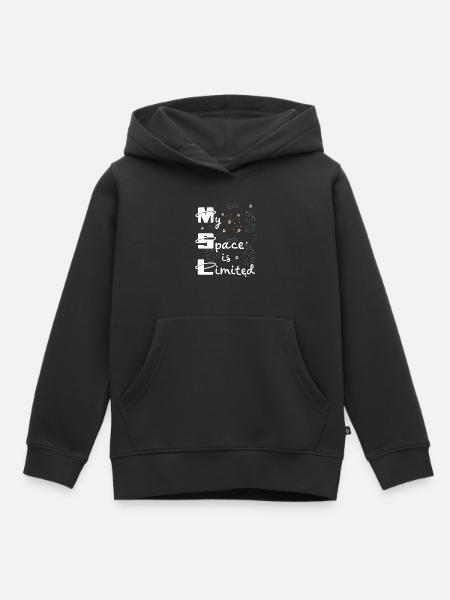 Mein Raum ist Klein - Kinder Premium Organic Hoodie - Schwarz