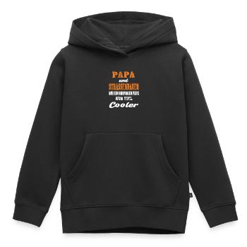 Papa und Strassenbauer - Kinder Premium Organic Hoodie - Schwarz - Vorne - AI Model Kid Male (0cm)