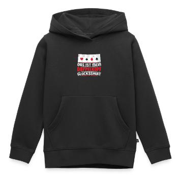 Doppelkopf Kartenspielen Doppelkopfspieler - Kinder Premium Organic Hoodie - Schwarz - Vorne - AI Model Kid Male (0cm)