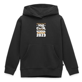 Offiziell zu cool für diese Schulklasse von 2023 - Kinder Premium Organic Hoodie - Schwarz - Vorne - AI Model Kid Male (0cm)