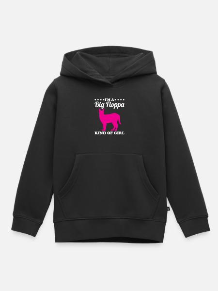 Big Floppa Caracal Cat Meme - Sweat Premium à capuche enfant bio - noir