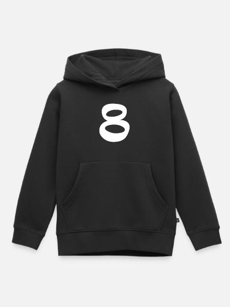 8 - Kids Premium Organic Hoodie - black