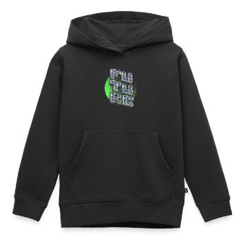 3D Zukunft-Vision, sci fi, futuristisches Metall - Kinder Premium Organic Hoodie - Schwarz - Vorne - AI Model Kid Male (0cm)